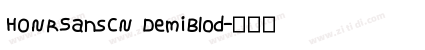 HONRSansCN DemiBlod字体转换